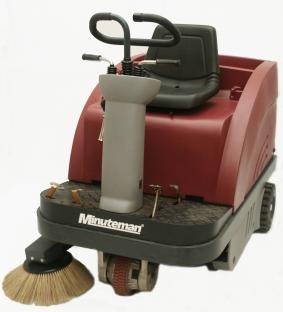 Minuteman ride-on floor sweeper